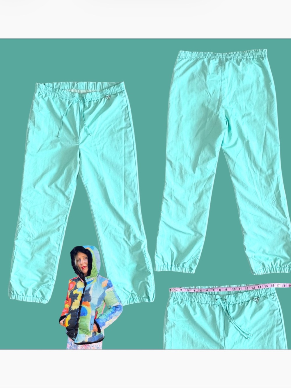 Obermeyer Mint Green Jogger Ski Pants Gore- Tex